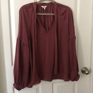 Lucky Brand Mauve Satin Blouse